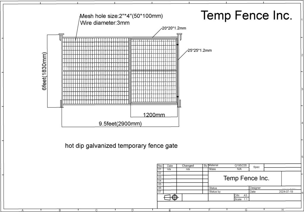 Temporary-fence-gate